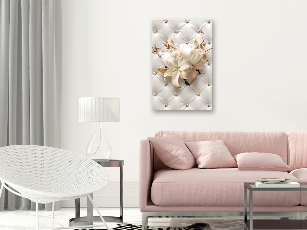 Canvas Print Diamond Lilies Vertical