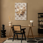 Diamond Lily Floral Texture Vertical Canvas Print