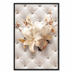 Diamond Lily Floral Texture Vertical Canvas Print