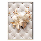 Diamond Lily Floral Texture Vertical Canvas Print
