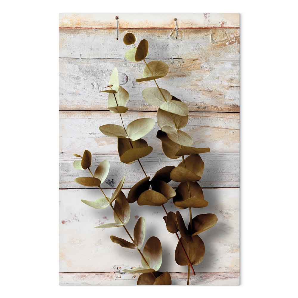 Winter Leaves Vintage Nature Canvas Print
