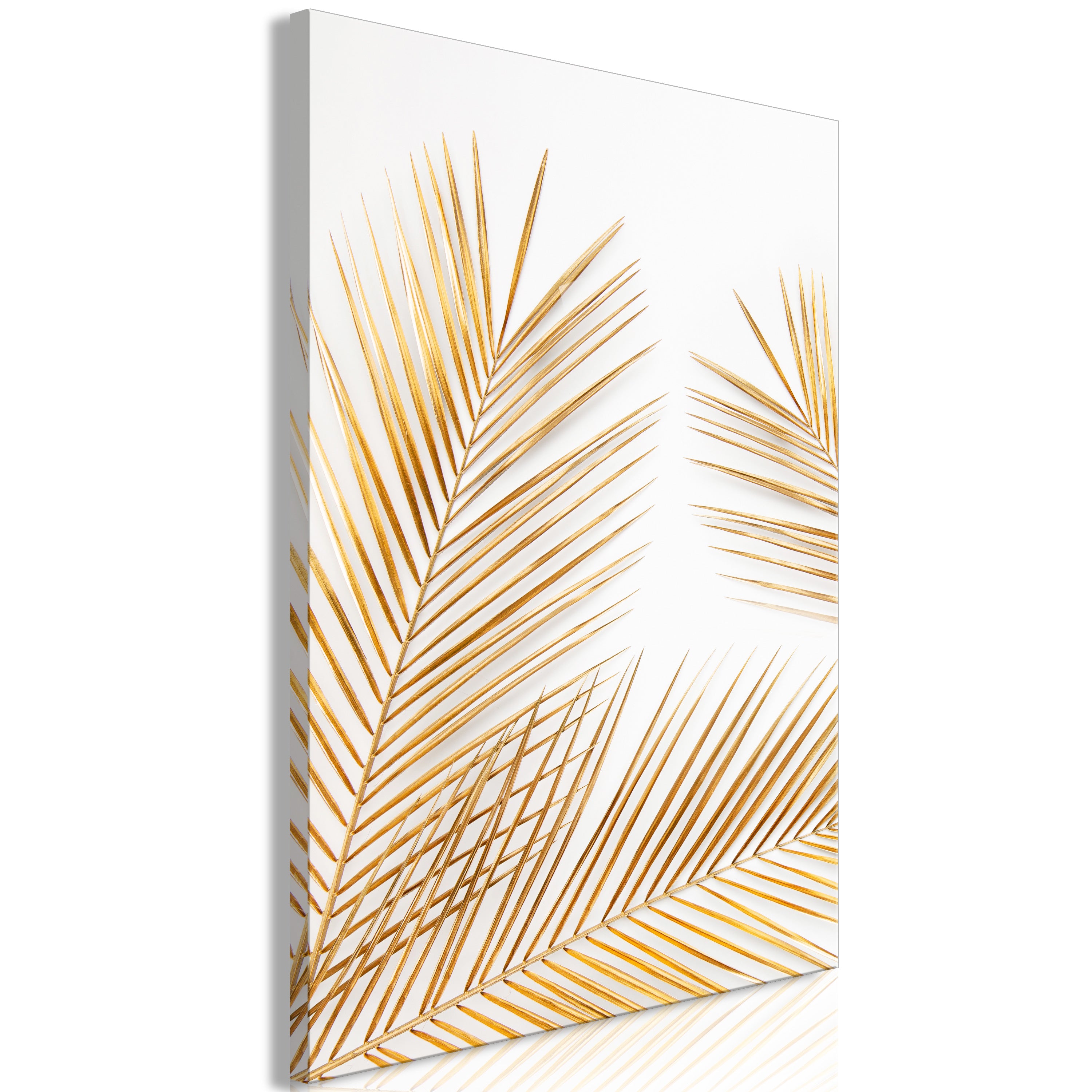 Canvas Print Golden Palm Leaves 1 Part Vertical