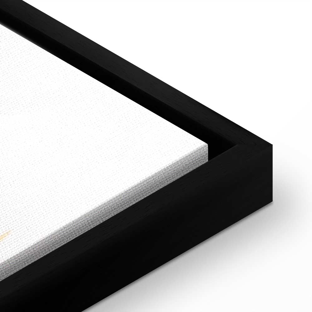 Golden Palm Leaves Tropical Canvas Print