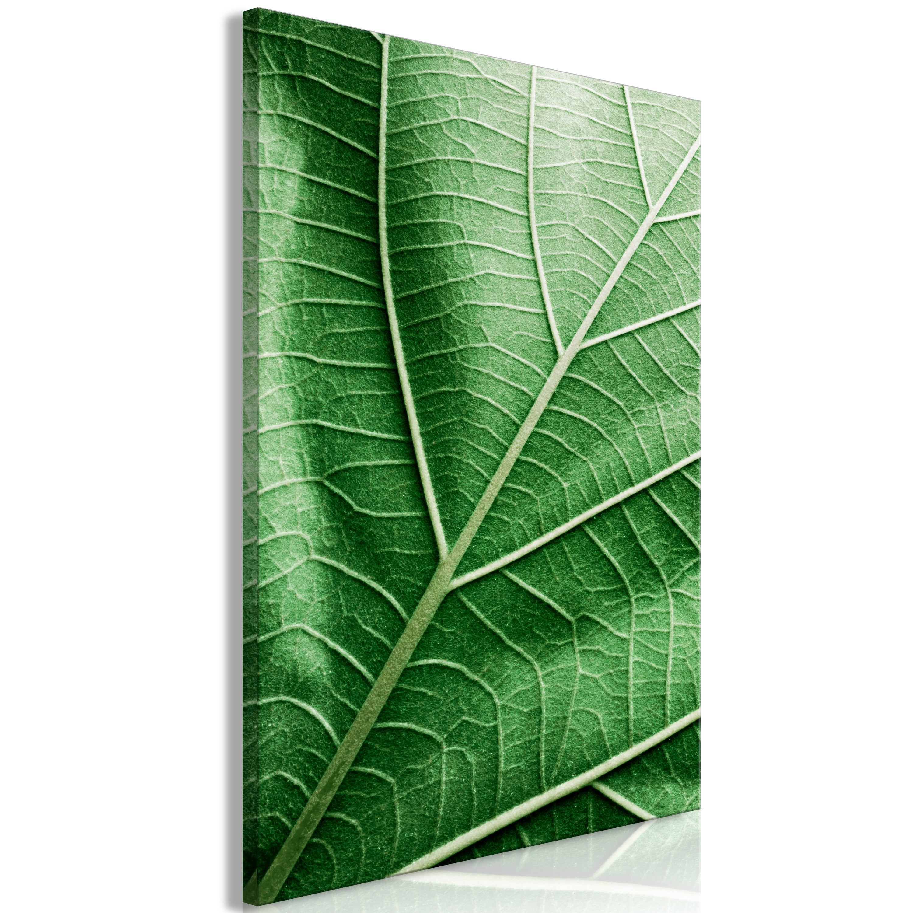 Canvas Print Malachite Leaf (1 Part) Vertical