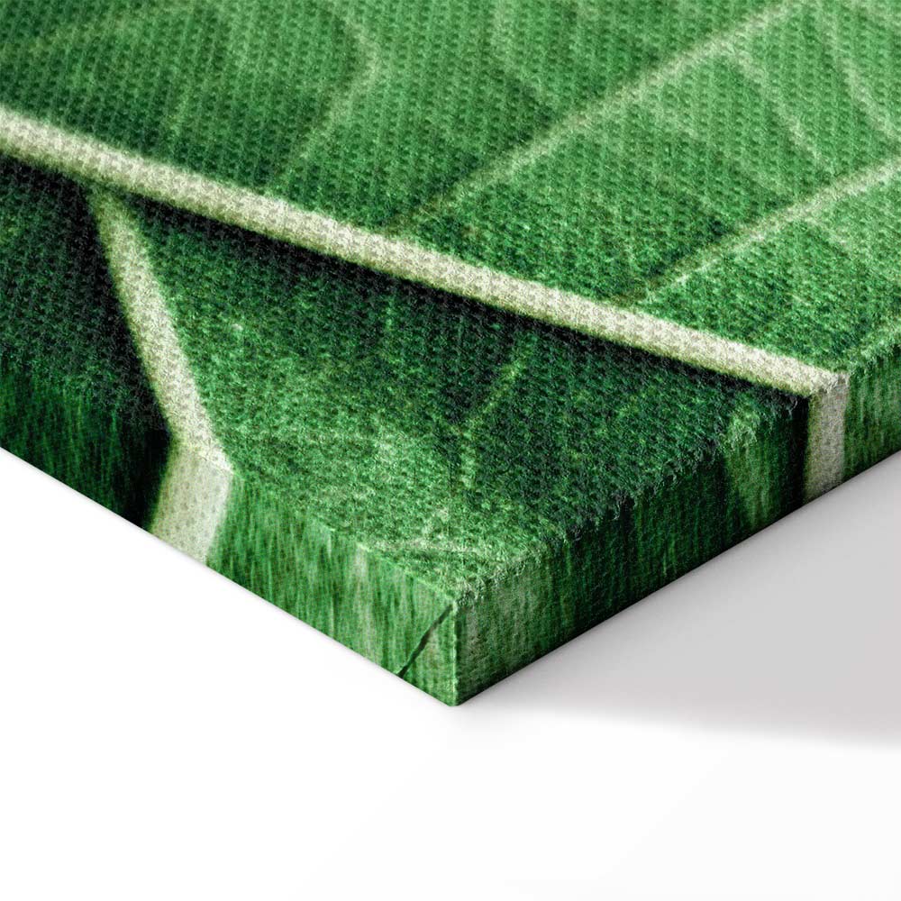 Malachite Leaf Vertical Canvas Print