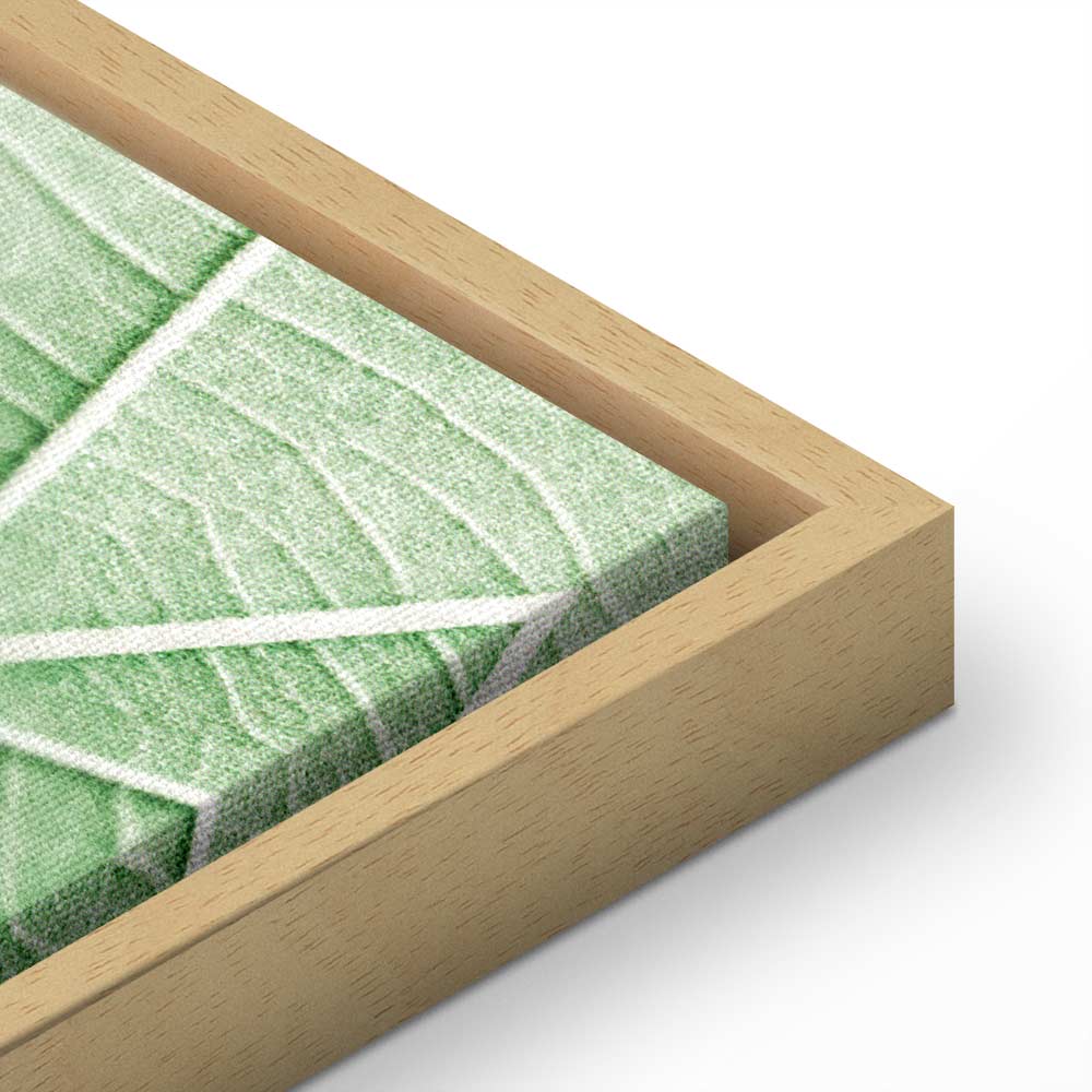 Malachite Leaf Vertical Canvas Print