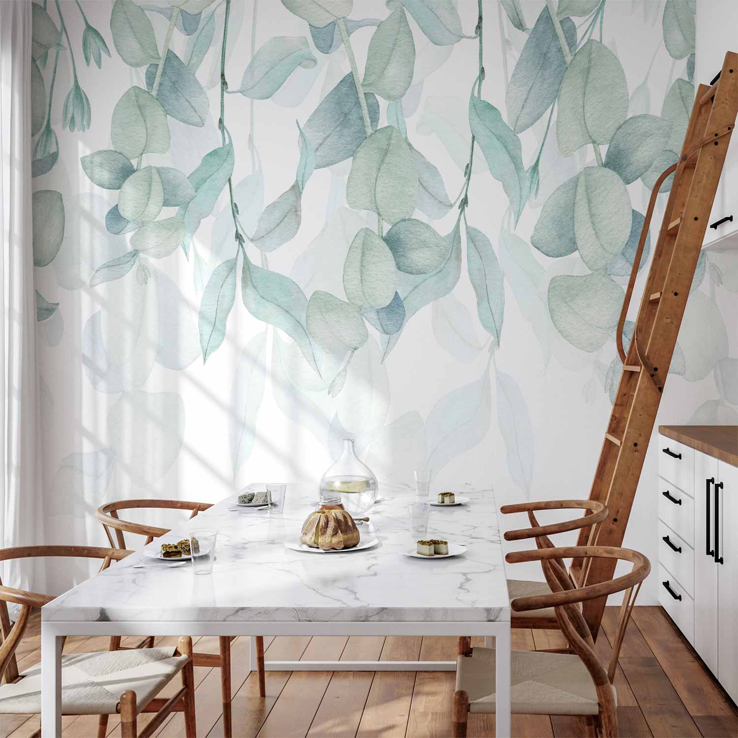 Pastel Watercolour Floral Wall Mural