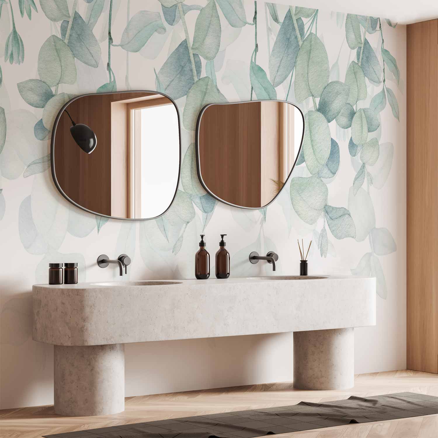 Pastel Watercolour Floral Wall Mural