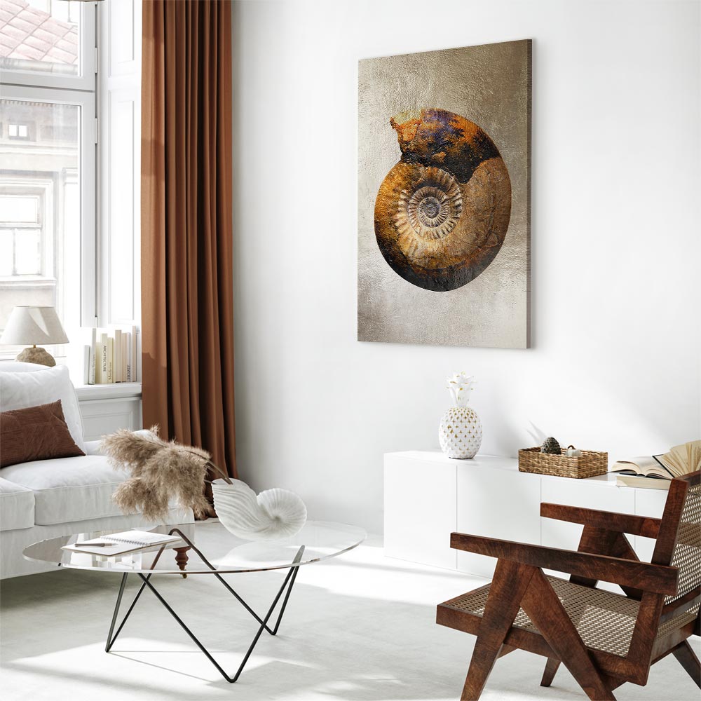 Petrified Stone Texture Abstract Canvas Print