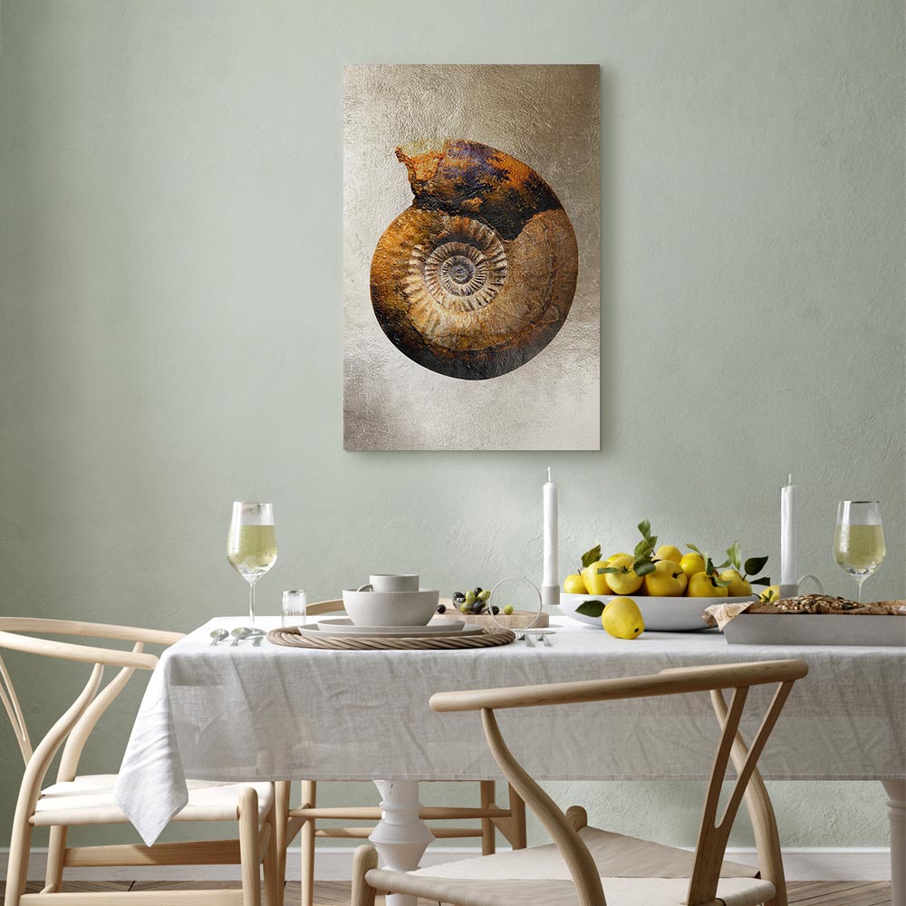 Petrified Stone Texture Abstract Canvas Print