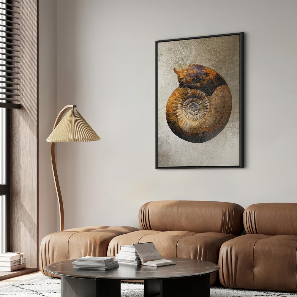 Petrified Stone Texture Abstract Canvas Print