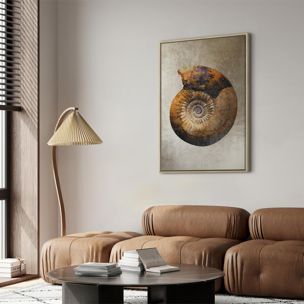 Petrified Stone Texture Abstract Canvas Print