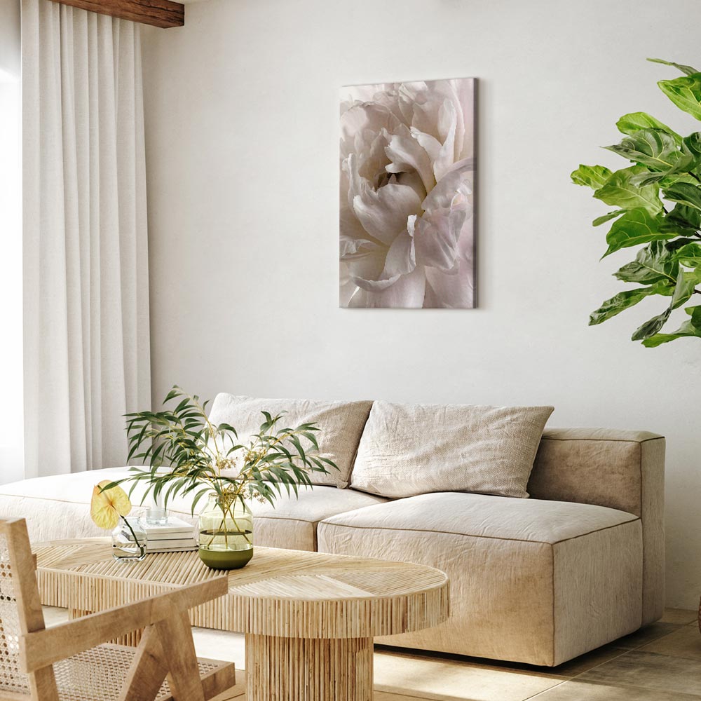 Fluffy Floral Distraction Vertical Canvas Print