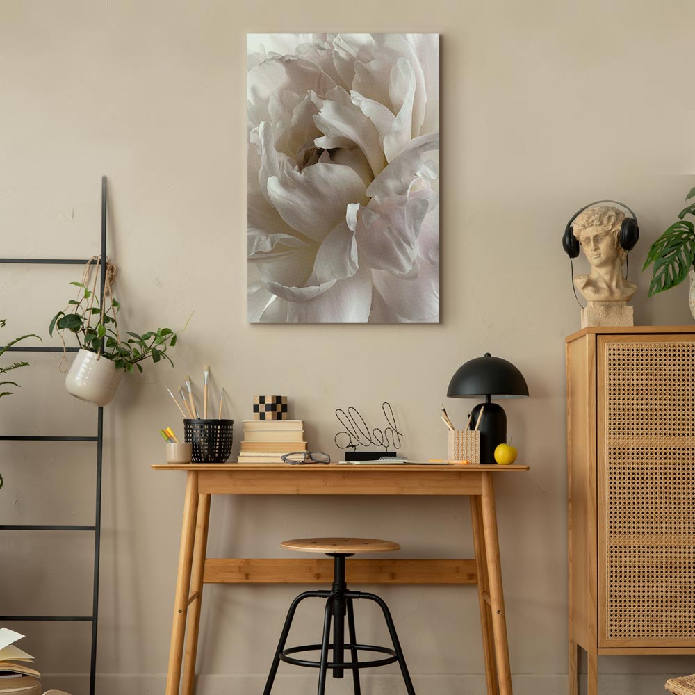 Fluffy Floral Distraction Vertical Canvas Print