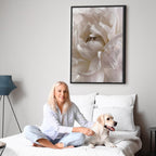 Fluffy Floral Distraction Vertical Canvas Print