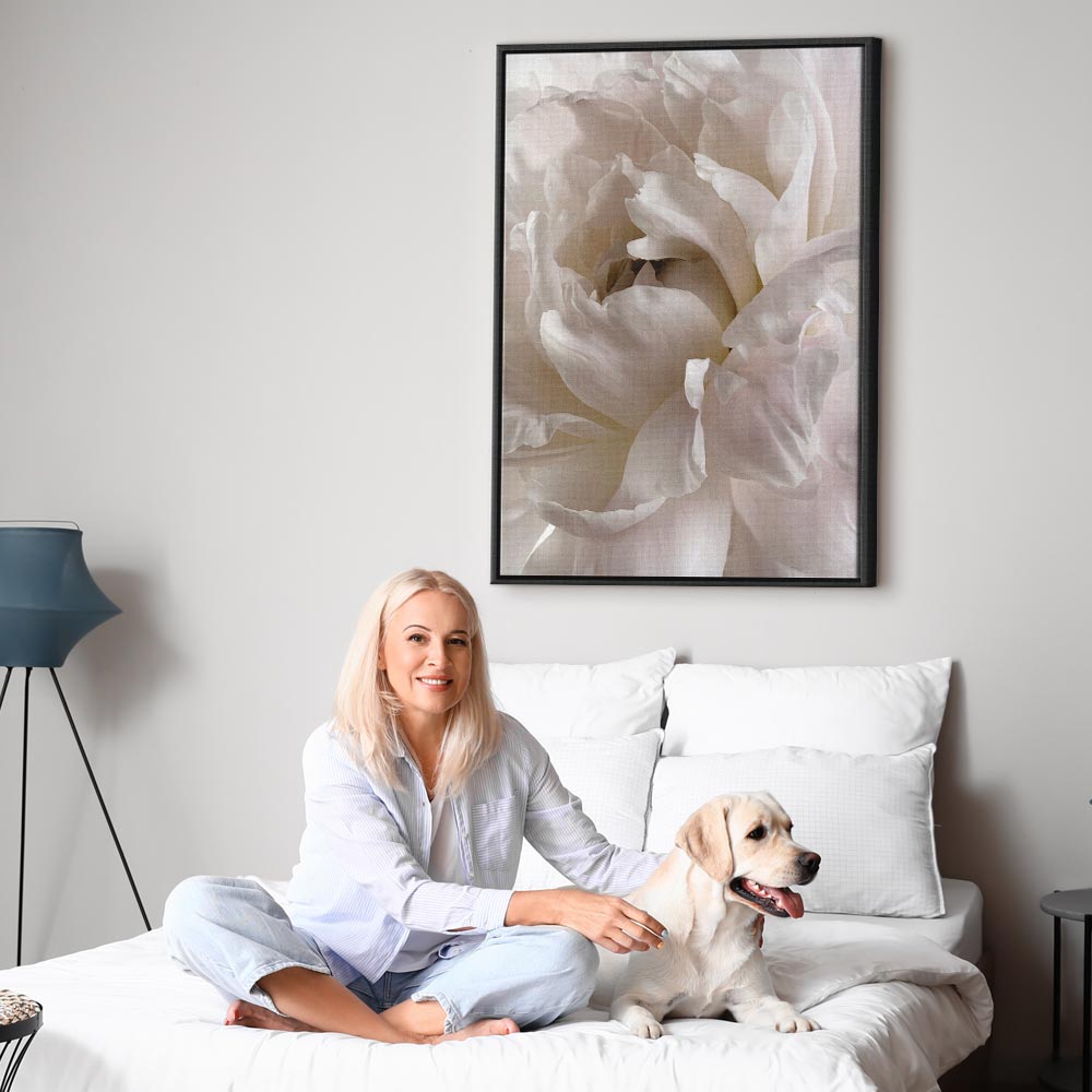 Fluffy Floral Distraction Vertical Canvas Print