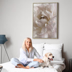 Fluffy Floral Distraction Vertical Canvas Print