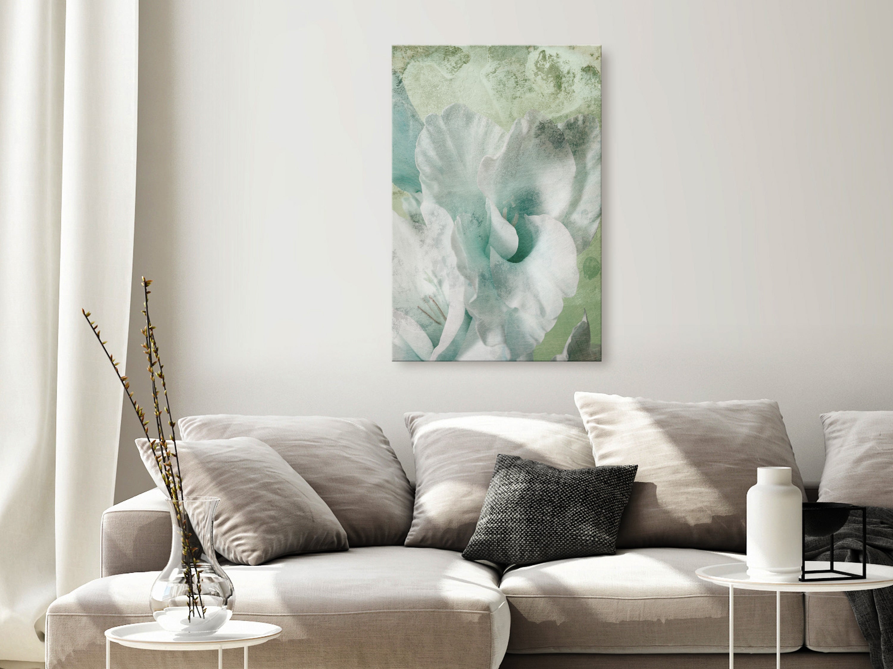 Canvas Print Mint Fog Vertical (1 Part)