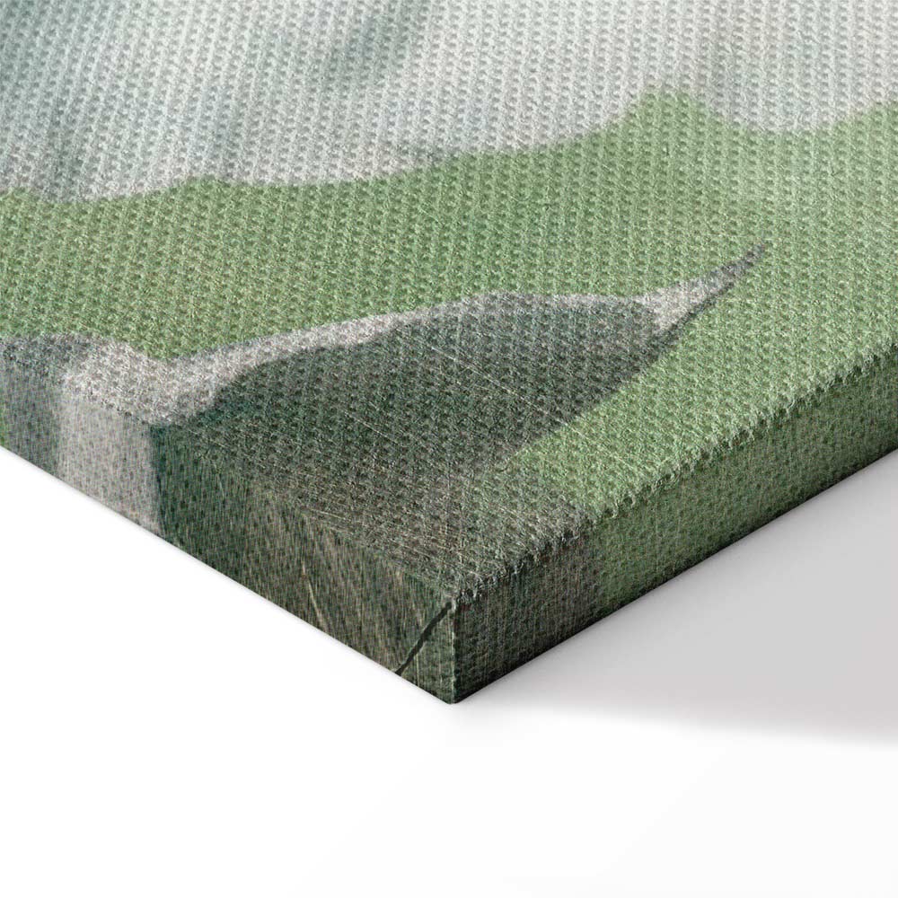 Mint Green Abstract Texture Canvas Print