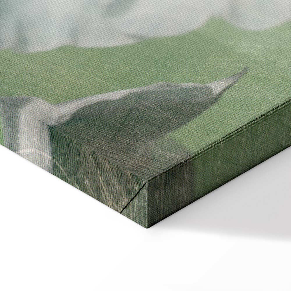 Mint Green Abstract Texture Canvas Print