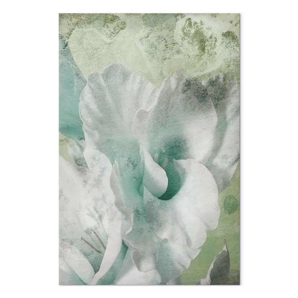 Mint Green Abstract Texture Canvas Print