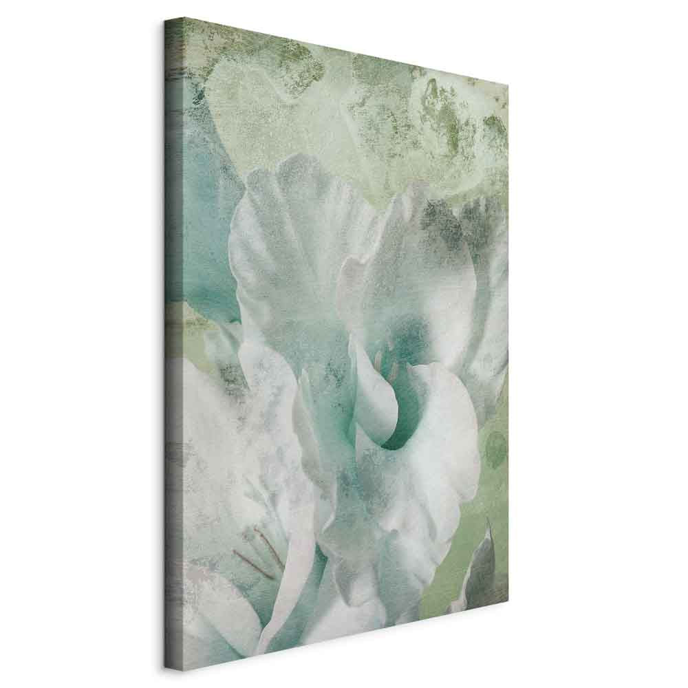 Mint Green Abstract Texture Canvas Print