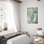 Mint Green Abstract Texture Canvas Print