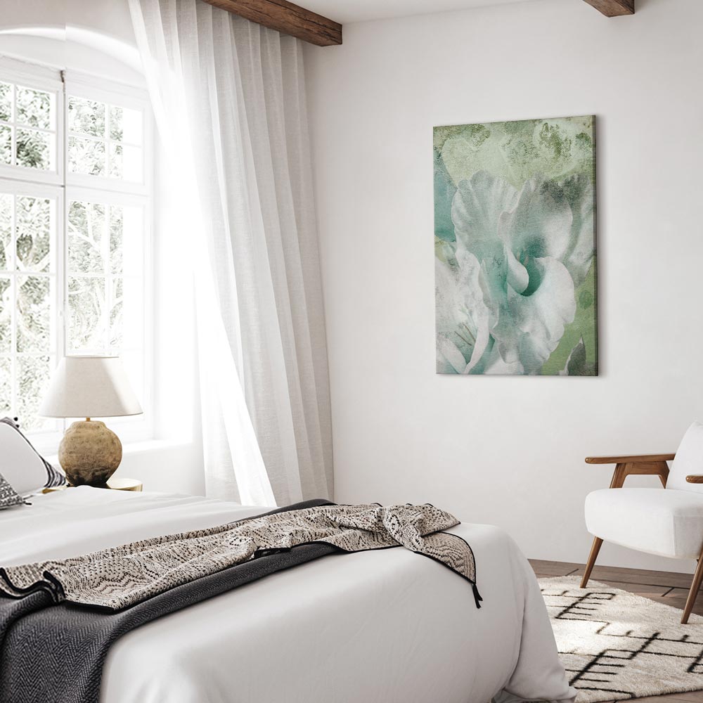 Mint Green Abstract Texture Canvas Print