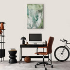 Mint Green Abstract Texture Canvas Print