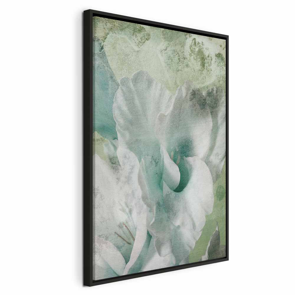 Mint Green Abstract Texture Canvas Print