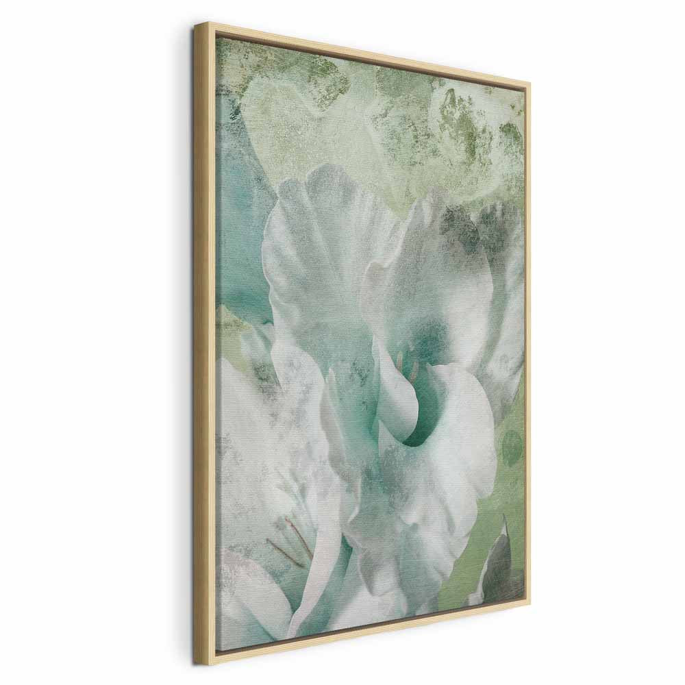Mint Green Abstract Texture Canvas Print