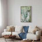 Mint Green Abstract Texture Canvas Print