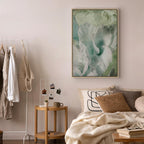 Mint Green Abstract Texture Canvas Print