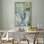 Mint Green Abstract Texture Canvas Print