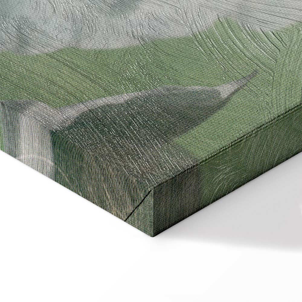 Mint Green Abstract Texture Canvas Print