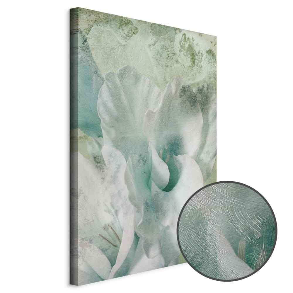 Mint Green Abstract Texture Canvas Print