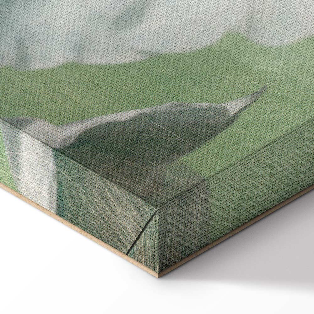 Mint Green Abstract Texture Canvas Print