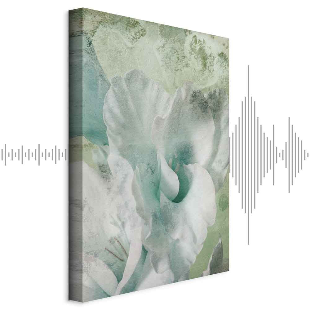 Mint Green Abstract Texture Canvas Print