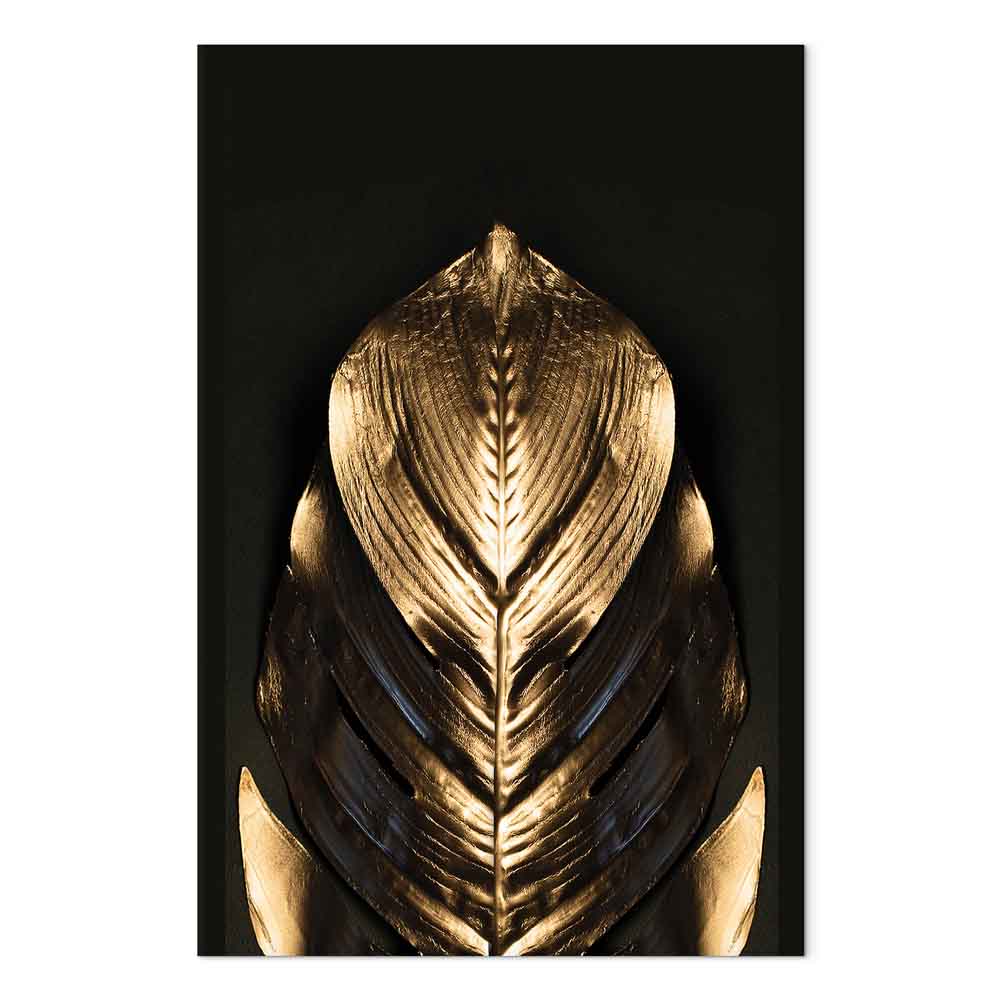 Pharaoh Gold Abstract Vertical Canvas Print