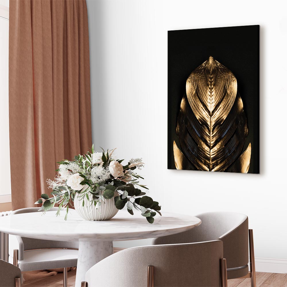 Pharaoh Gold Abstract Vertical Canvas Print