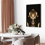 Pharaoh Gold Abstract Vertical Canvas Print
