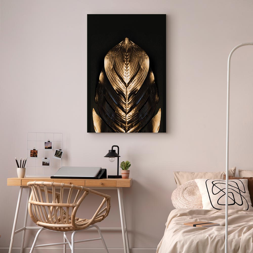 Pharaoh Gold Abstract Vertical Canvas Print