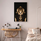 Pharaoh Gold Abstract Vertical Canvas Print