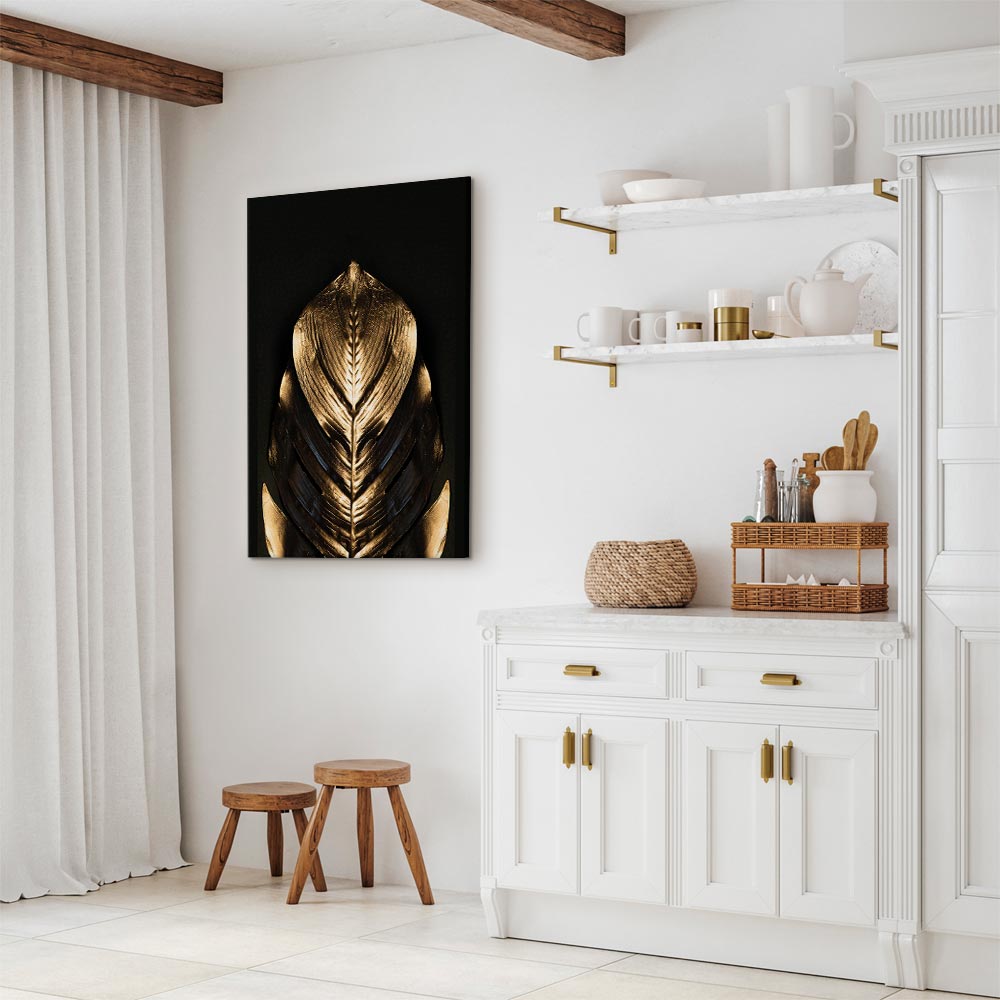 Pharaoh Gold Abstract Vertical Canvas Print