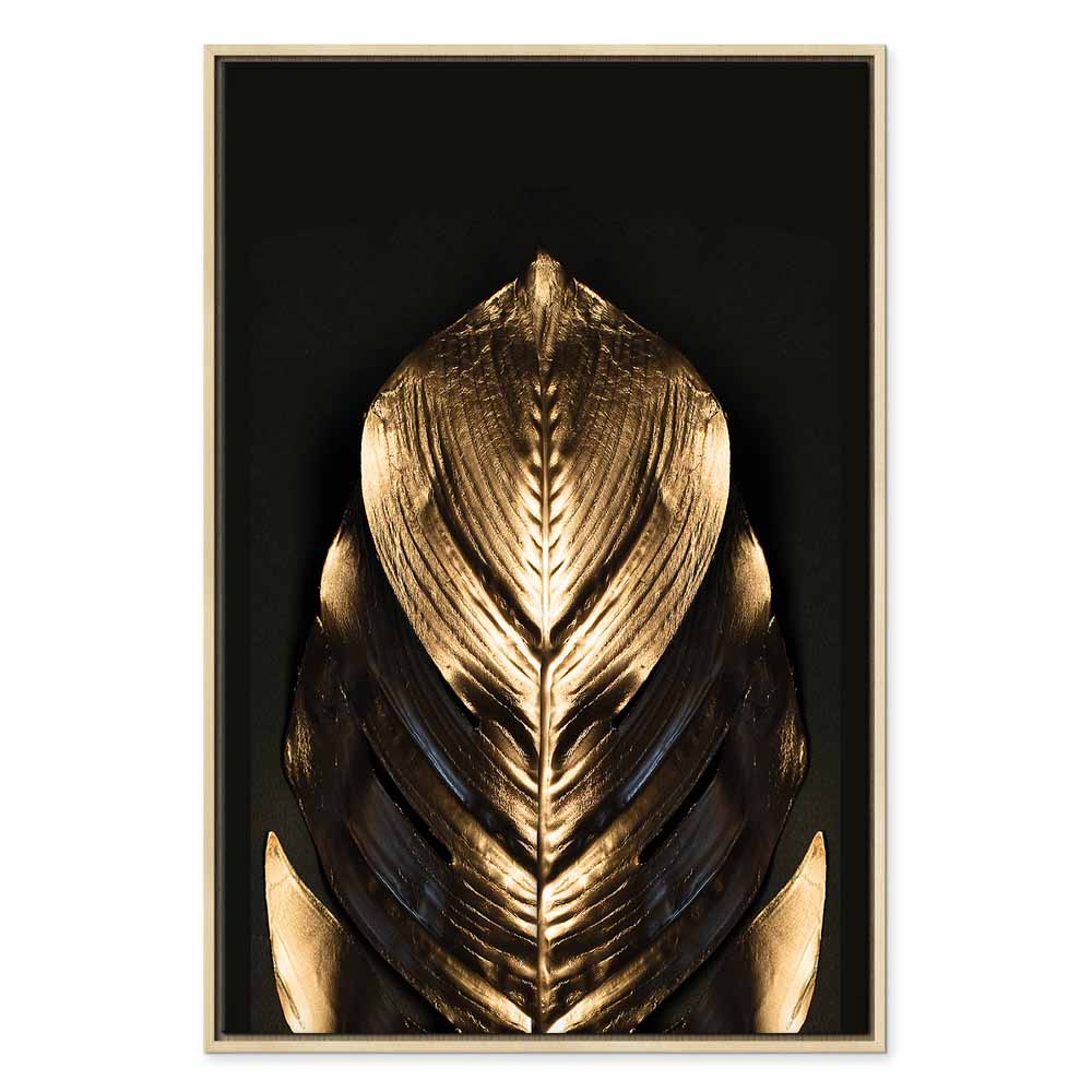 Pharaoh Gold Abstract Vertical Canvas Print