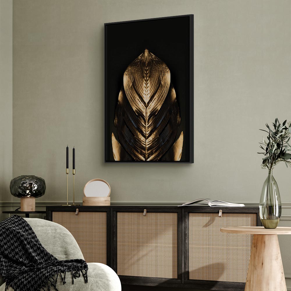 Pharaoh Gold Abstract Vertical Canvas Print