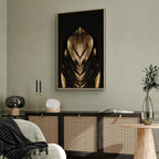 Pharaoh Gold Abstract Vertical Canvas Print