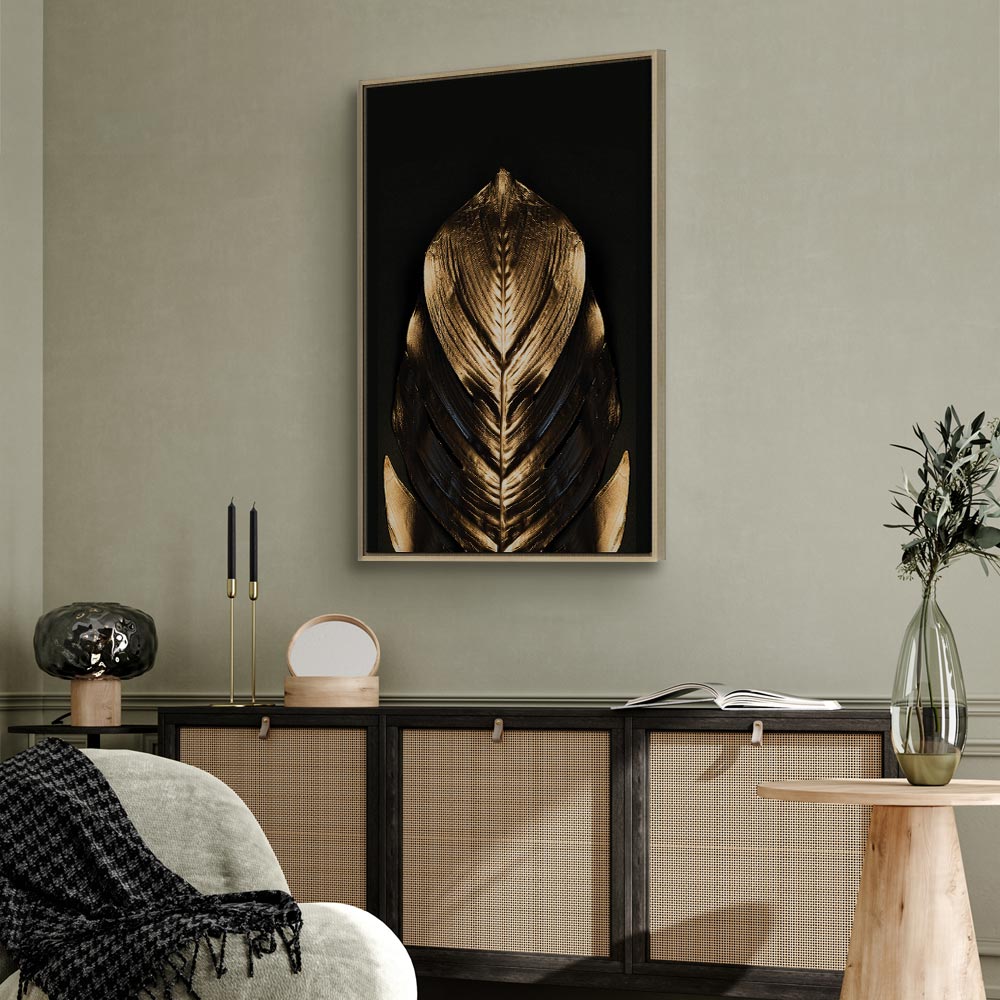 Pharaoh Gold Abstract Vertical Canvas Print