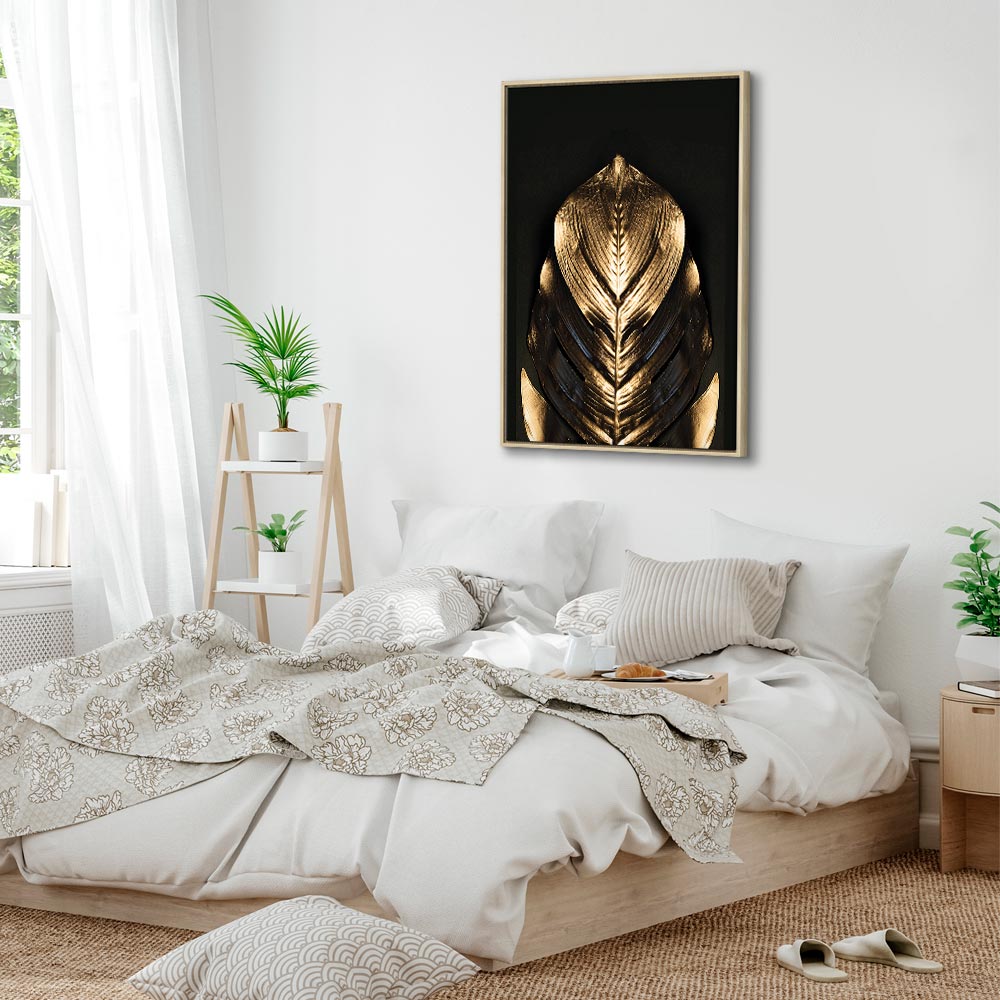 Pharaoh Gold Abstract Vertical Canvas Print