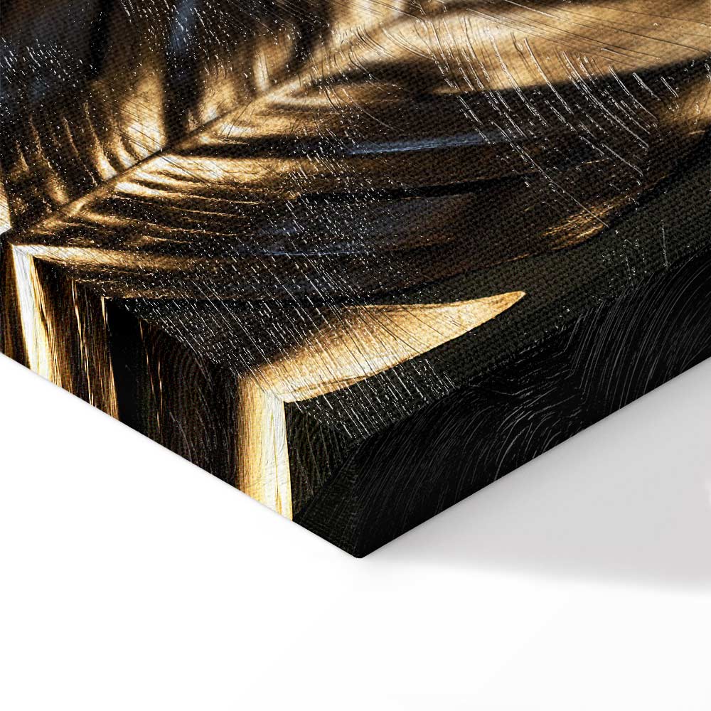 Pharaoh Gold Abstract Vertical Canvas Print